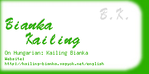 bianka kailing business card